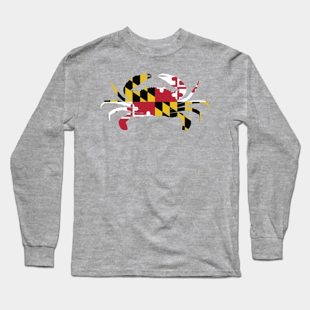 Maryland Crab Long Sleeve T-Shirt by polliadesign